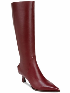 Yulia Womens Leather Pointed Toe Knee-High Boots High-quality Womens Boots discount
