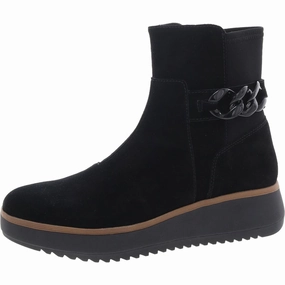 ZYLAH ROSE Womens Leather Wedge Ankle Boots Cheap Womens Boots for winter